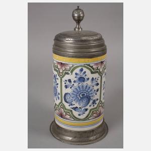 Großer Erfurter Fayencewalzenkrug