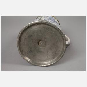 Großer Erfurter Fayencewalzenkrug