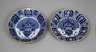 Paar große Fayenceteller