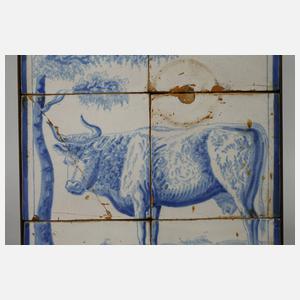 Fliesenbild Rind in Landschaft