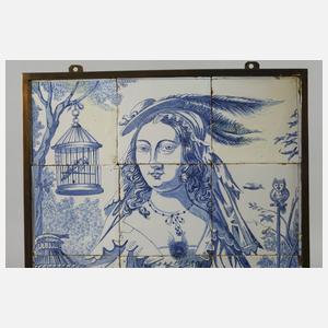 Fliesenbild Damenportrait