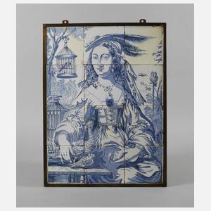 Fliesenbild Damenportrait