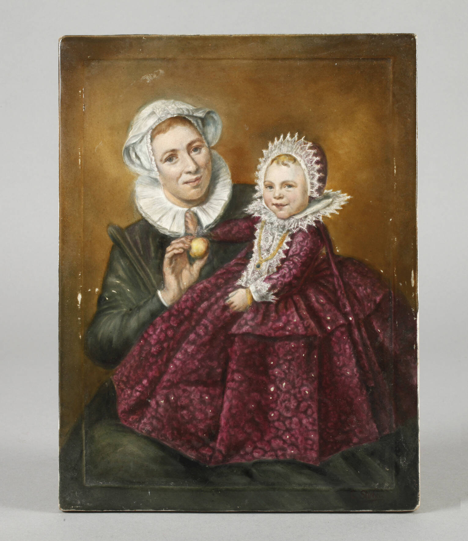 Fliesenbild "Die Amme mit dem Kind"