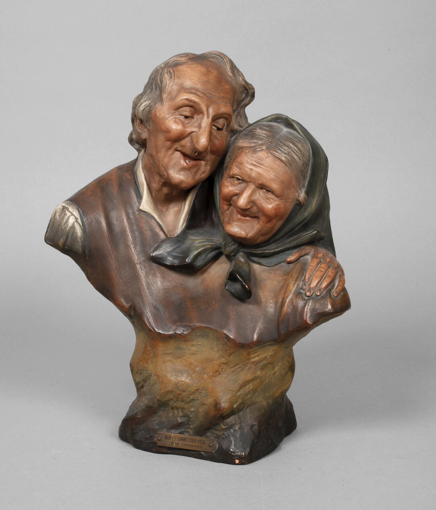 Frankreich Doppelbüste "Nein, ich bin zu alt"