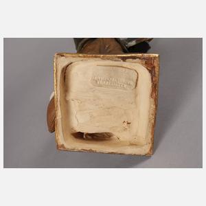 Goldscheider Wien Schuljunge mit Schiefertafel