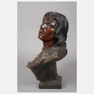 Goldscheider Wien Büste eines Südamerikaners