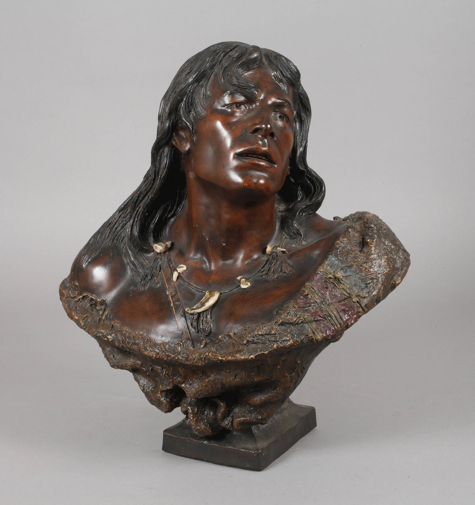 Goldscheider Wien Büste eines Südamerikaners