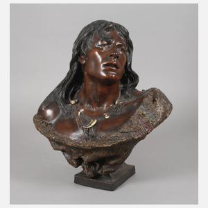 Goldscheider Wien Büste eines Südamerikaners