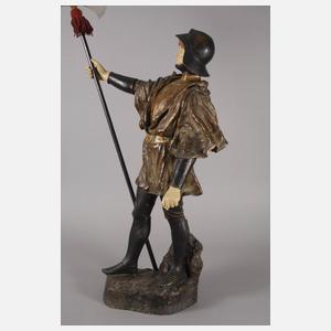 Goldscheider Salonfigur Landsknecht