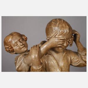 Goldscheider Wien "Spielendes Kinderpaar"