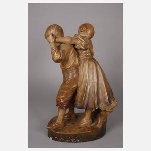 Goldscheider Wien "Spielendes Kinderpaar"