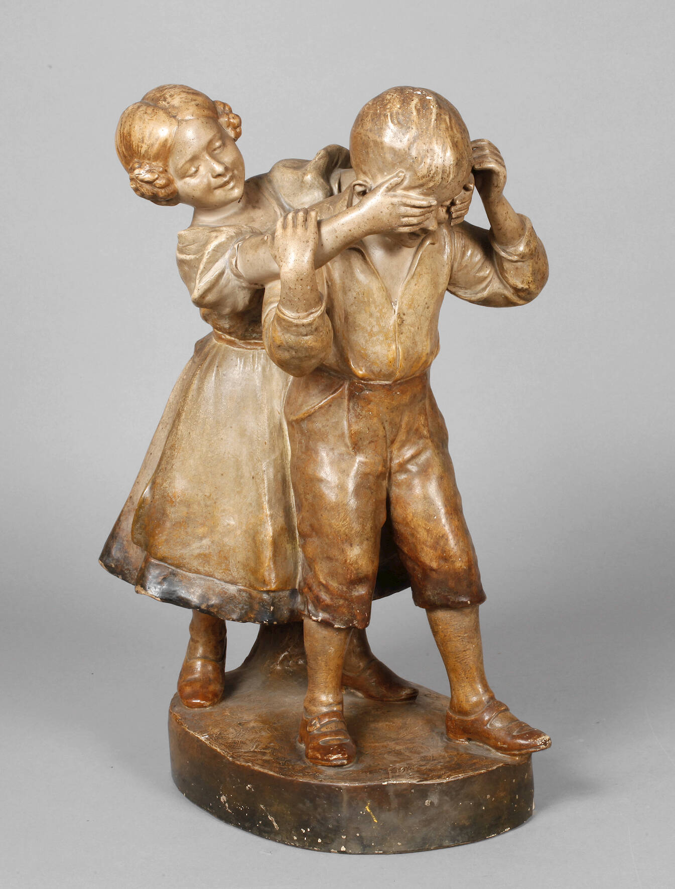 Goldscheider Wien "Spielendes Kinderpaar"