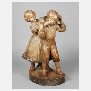 Goldscheider Wien "Spielendes Kinderpaar"