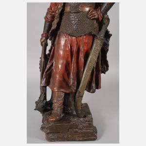 Ernst Wahliss Wien Salonfigur Hunnenkrieger