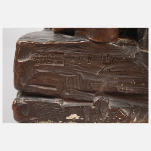 Ernst Wahliss Wien Salonfigur Hunnenkrieger