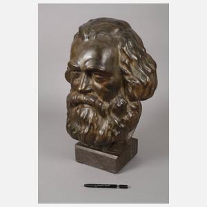 Lebensgroßes Kopfstück Karl Marx