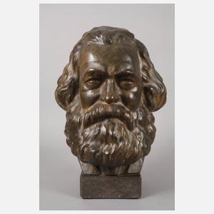 Lebensgroßes Kopfstück Karl Marx