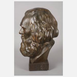 Lebensgroßes Kopfstück Karl Marx