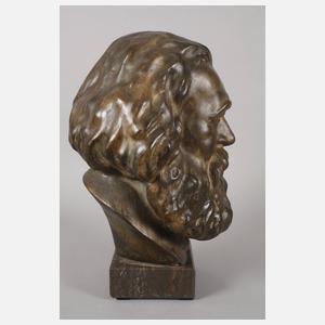 Lebensgroßes Kopfstück Karl Marx