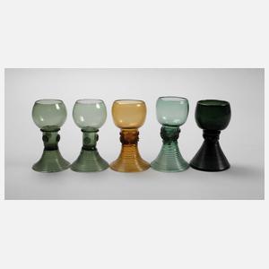 Sammlung rheinische Nuppengläser