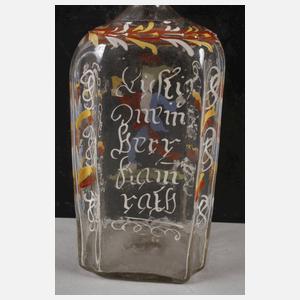 Barocke alpenländische Branntweinflasche