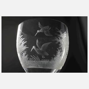 Sieben jagdliche Likörgläser