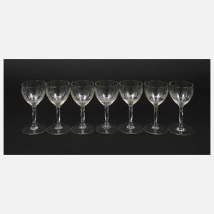 Sieben jagdliche Likörgläser