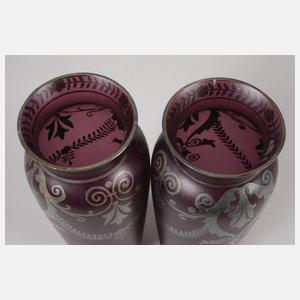 Vasen Paar mit Silberauflage