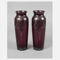 Vasen Paar mit Silberauflage111