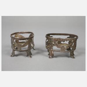 Paar klassizistische Salieren Silber