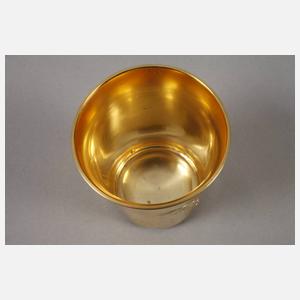 Vergoldeter Silberbecher