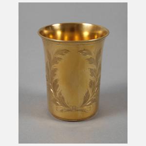 Vergoldeter Silberbecher