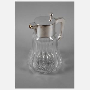 Kühlkanne mit Silbermontur Art déco