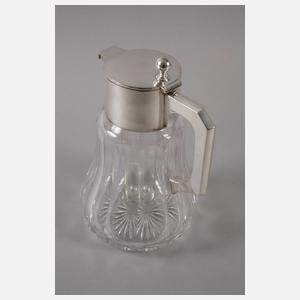 Kühlkanne mit Silbermontur Art déco