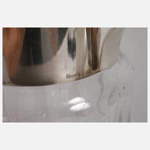 Kühlkanne mit Silbermontur Art déco