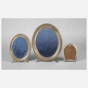 Drei Bilderrahmen Silber