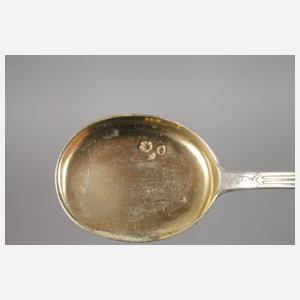 Sechs Eislöffel Silber