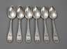 Sechs Suppenlöffel Silber