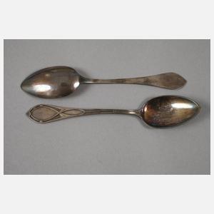 Elf Kaffeelöffel Silber