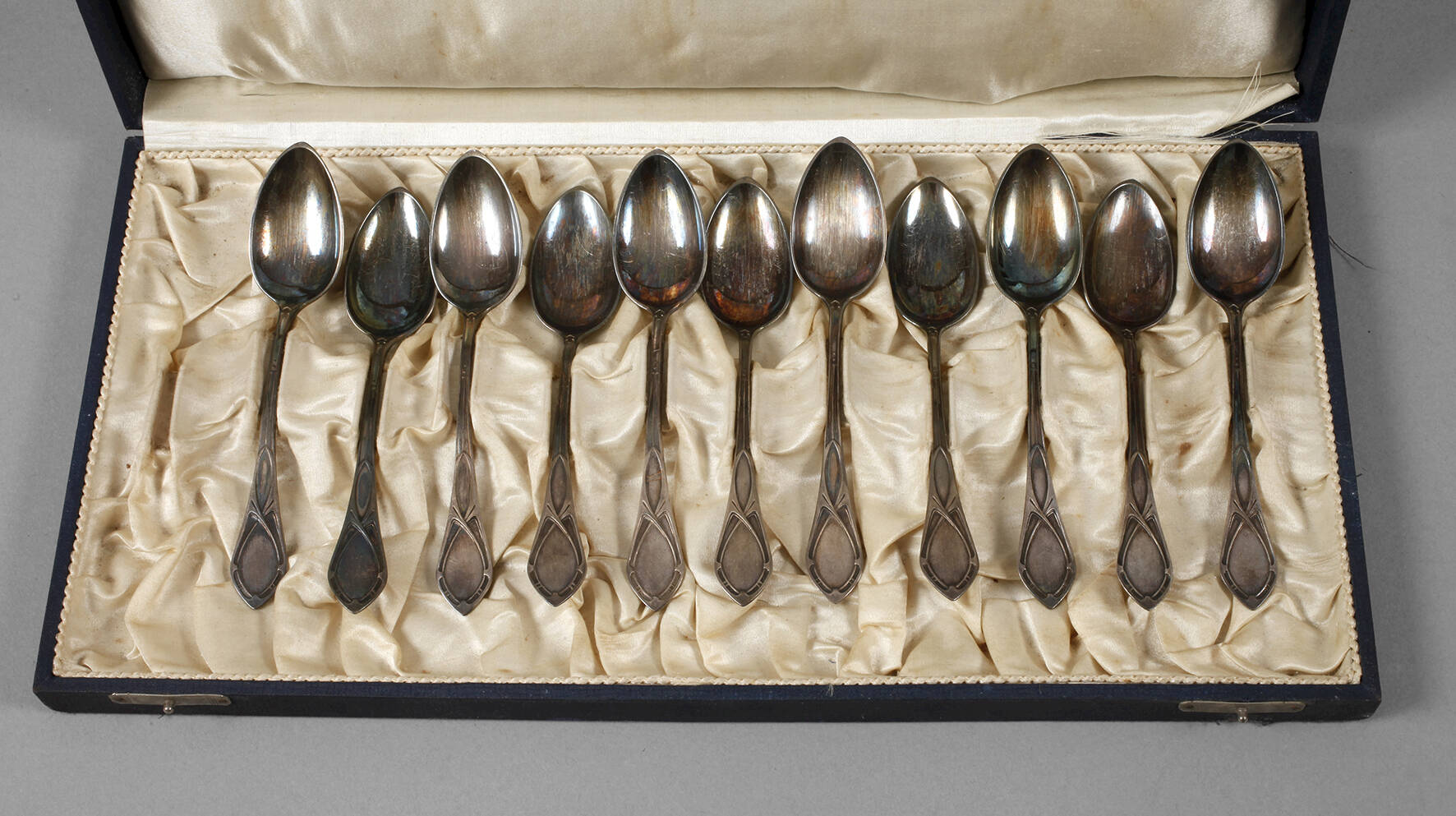 Elf Kaffeelöffel Silber