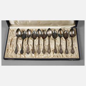 Elf Kaffeelöffel Silber