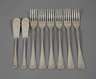 Sechs Abendbrotgabeln und zwei Buttermesser