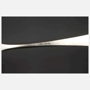 Sechs Abendbrotgabeln und zwei Buttermesser