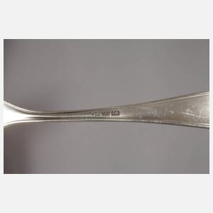 Zwölf Kuchengabeln Silber