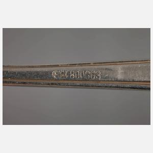 Sechs Kuchengabeln Silber