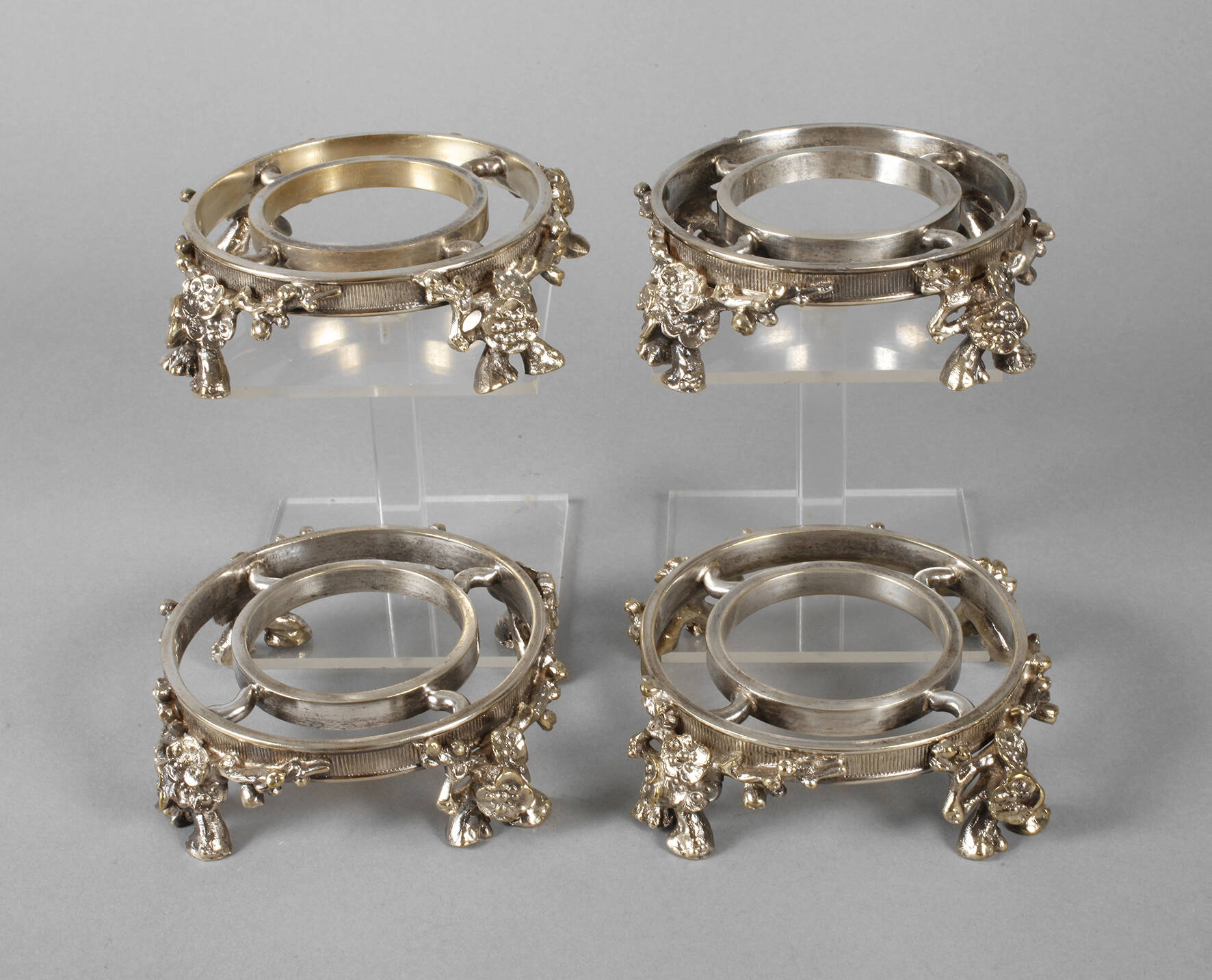 Vier Tafelständer Christofle & Baccarat