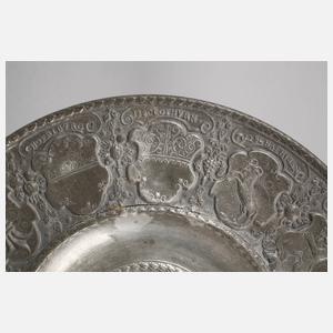 Reliefteller Schweiz Zinn