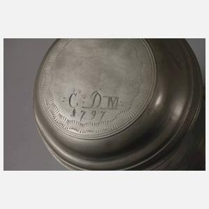 Walzenkrug mit Sachsenwappen