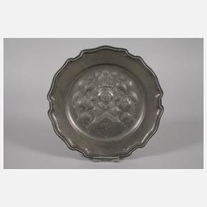 Vier Zinnteller Historismus