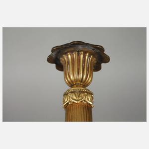 Paar Biedermeierleuchter Bronze